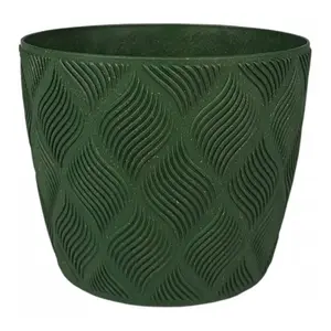 Flower pot FORM_PLASTIC Flow Petit Eco 17 cm, green, model 4367392