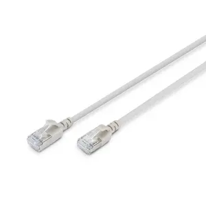 Тонкий патч-корд DIGITUS CAT6A F-FTP, 7 м, серый, RJ-45–RJ-45, 10 Гбит/с