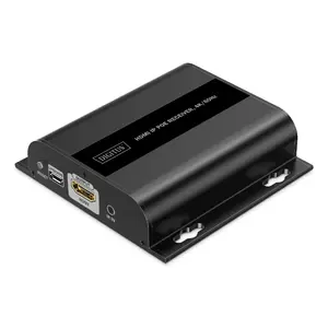 AV-приёмник DIGITUS HDMI IP PoE 4K/60 Гц, Cat6, Micro-USB, 5 В/1 А, 94×97×24 мм