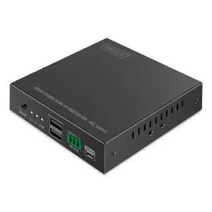 Saņēmējs Digitus HDMI Fiber KVM IP Saņēmējs 4K/60Hz Vadu USB