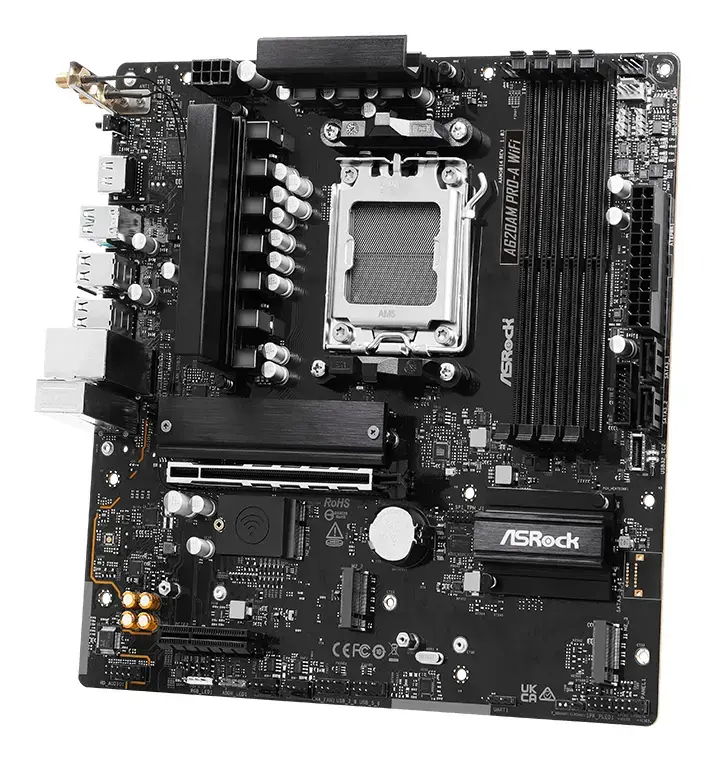 Материнская плата ASRock A620AM PRO-A WIFI | Socket AM5 Photo 2