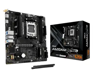 ASRock A620AM-X WiFi Motherboard, Socket AM5, Micro ATX, DDR5-SDRAM, AMD A620A Chipset