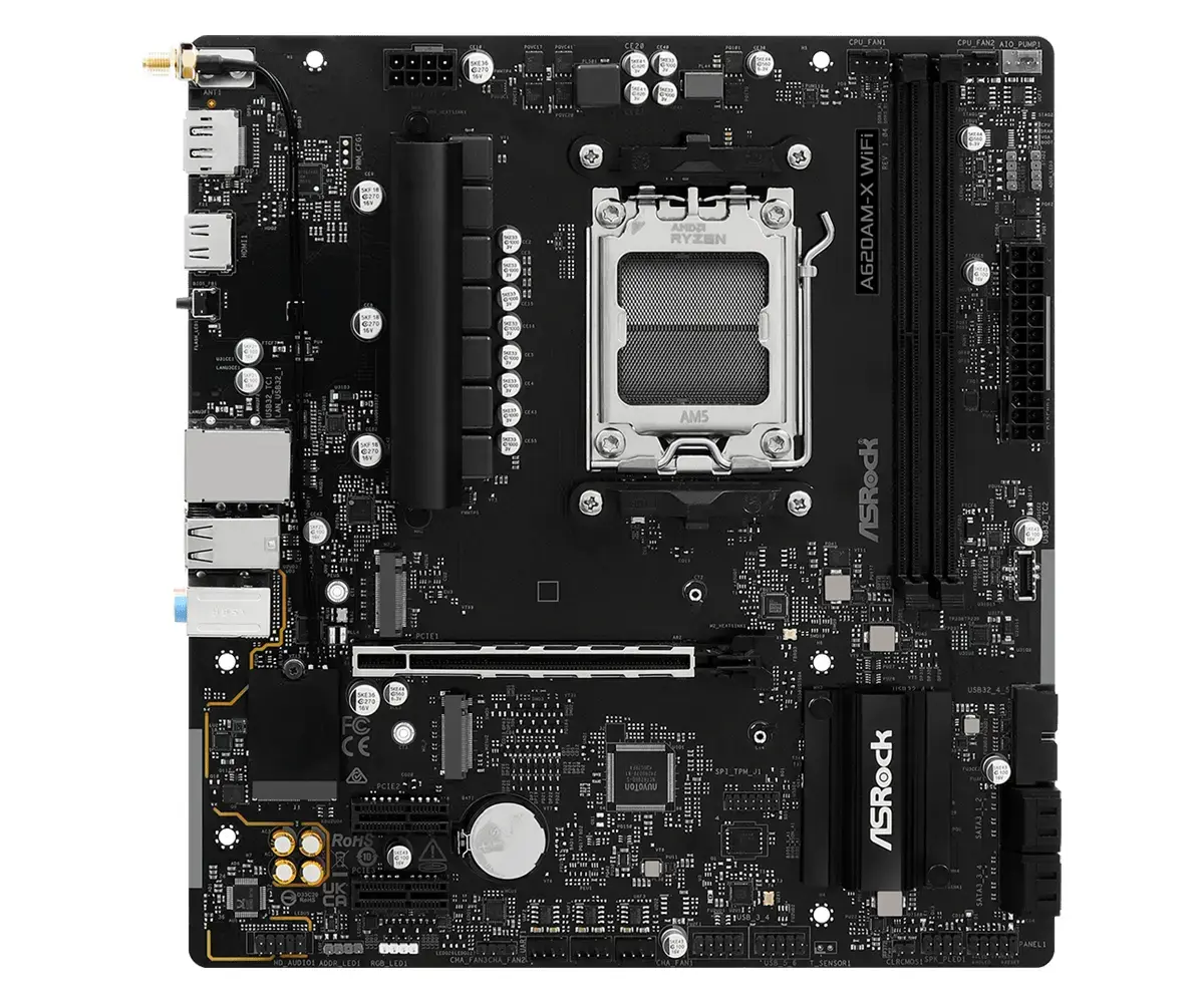 ASRock A620AM-X WiFi mātesplate | Socket AM5 Micro ATX Photo 2