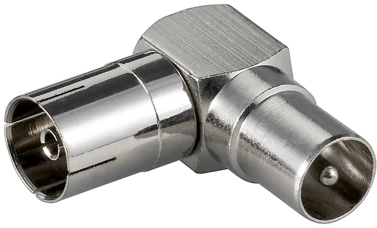 Goobay Koaksiālais leņķa adapteris koaksiālā ligzda