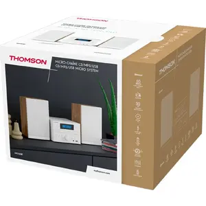 Mini HiFi system THOMSON MIC121BT — Bluetooth, CD, FM radio, 50W, Bass Boost, white