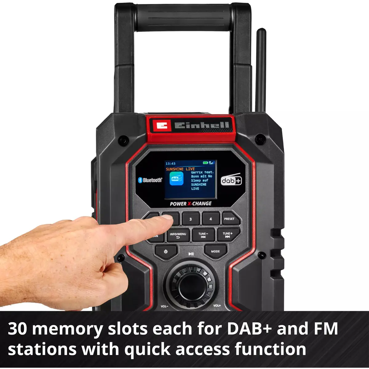 EINHELL TE-CR 18 Li радио DAB+ FM Bluetooth USB Photo 5
