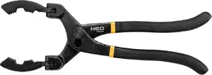 Pliers wrench for oil filters NEO tools TOP-11-241, adjustable 63.5–116 mm, angled 30°/60°/90°
