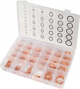 Copper washers set, YATO, 580 pcs — assorted flat and sealing washers for general fastening and plumbing applications