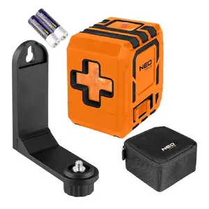 Cross laser NEO tools 75-143 — 30 m range, green beam, with case and magnetic mount