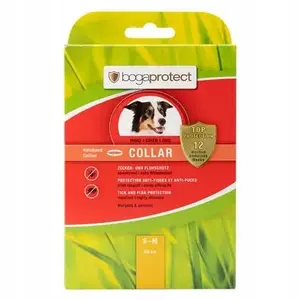 Pretērču un pretblusu kaklariņš bogar Bogaprotect® Collar S‑M 60 cm — regulējams aizsargkaklariņš maziem suņiem (5–10 kg)