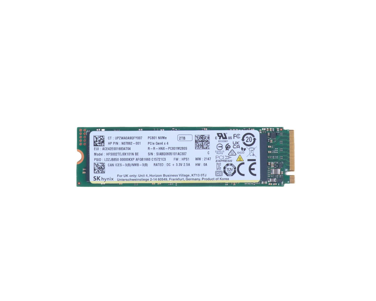 HP 2TB PCIe-4x4 cietvielu disks biznesa