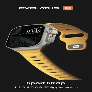 Спортивный силиконовый ремешок Evelatus EVEAPP38SSLYG для часов 38/40/41 мм, золотой