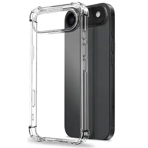 Protective silicone case Mocco Anti Shock for Apple iPhone 17 Plus, 1.5 mm thickness, transparent