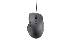 DELTACO MS-807 Vadu biroja pele labajai rokai USB Type-A 1600 DPI melna ar 5 pogām un ritināšanas ritenīti