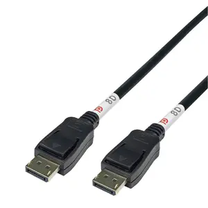 DELTACO DP80-1010 DisplayPort 2.1 Kabelis vīrietis-vīrietis 1 m melns 8K izšķirtspēja