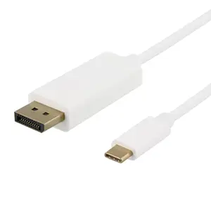 Deltaco DisplayPort cable 2 m USB Type-C White Deltaco 140016