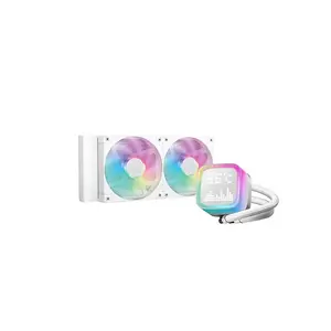 All-in-one liquid cooler DeepCool LP240, 120 mm fans, white, supports AM4/AM5/LGA1700/1200/115x
