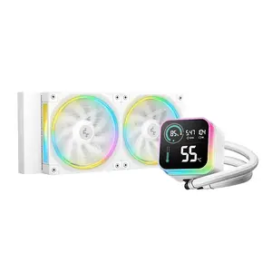 Liquid CPU cooler DeepCool LQ240 White with 240mm aluminum radiator, 2x120mm RGB fans, 41cm tubes
