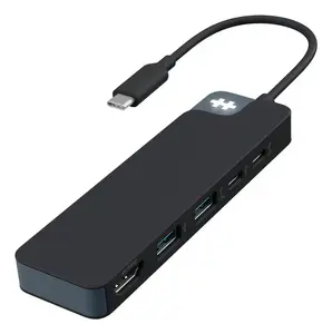 USB-C hub HYPER HD4101BKGL — 5-port (USB-C, USB 3.2 Gen1 Type-A, HDMI 4K), 5000 Mbit/s, Black