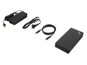 Upcycle IT Lenovo ThinkPad USB-C Dock Refurbished vadu dokstacija ar USB 3.2 Gen 1 Type-C interfeisu melnā krāsā
