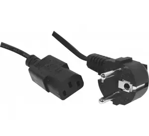 EXC 808031 Strāvas kabelis melns 7.5 m Schuko F tipa kontaktdakša un IEC C13 savienotājs