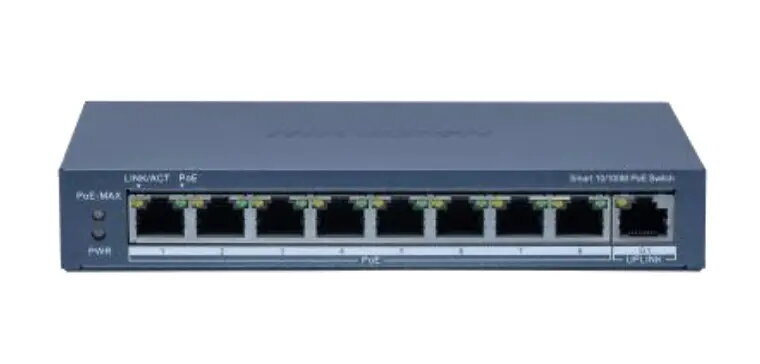 Hikvision DS-3E1309P-EI(B) pārvaldāms Fast Ethernet tīkla