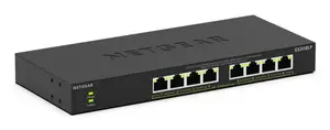 Nemanagēts Gigabit PoE slēdzis NETGEAR GS308LP — 8x RJ‑45 10/100/1000, PoE 54V, galda