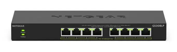 NETGEAR GS308LP Некоммутируемый гигабитный PoE коммутатор Photo 2
