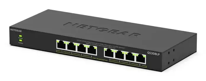 NETGEAR GS308LP Некоммутируемый гигабитный PoE коммутатор Photo 3