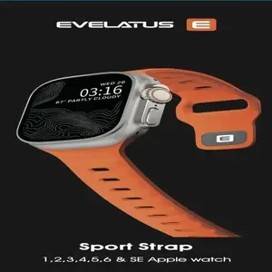 Ремешок для часов Evelatus EVEAPP42SSLO Sport силиконовый Loop оранжевый для 42/44/45 мм