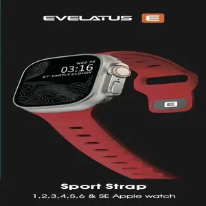 Силиконовый ремешок-петля Evelatus EVEAPP42SSLDR для часов 42/44/45 мм, тёмно-красный