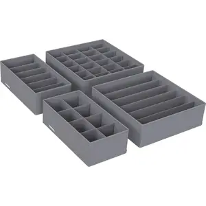 Lingerie organizer LEOBERT RUS04GY model_2134_1 gray — drawer and closet storage accessory