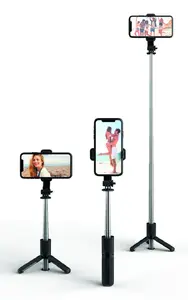 Selfie stick 4smarts 541636 for Smartphone, Bluetooth remote, 73 cm max length, CR1632 battery, Black