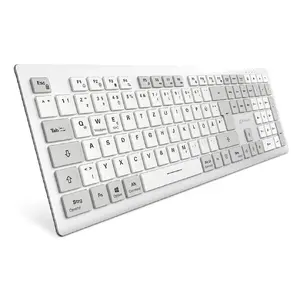 Sharkoon OfficePal K30W wh keyboard Wireless USB QWERTZ German White