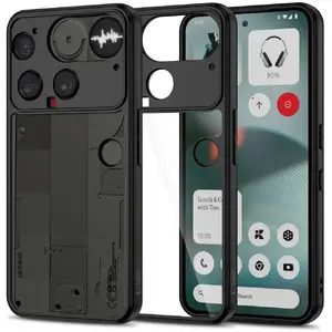 Tech-Protect Magmat Smartphone Case for Nothing Phone 3 Black and Clear with Magnetic Ring