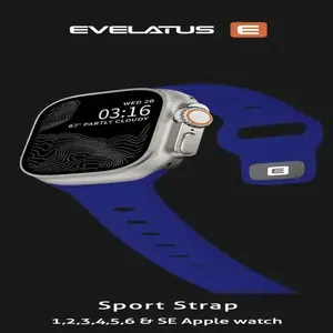 Ремешок Evelatus Sport силиконовый Loop тёмно‑синий для корпусов 42/44/45 мм