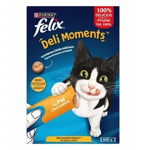 Влажный корм для кошек Purina Felix Deli Moments с курицей 4 x 10 г паучи
