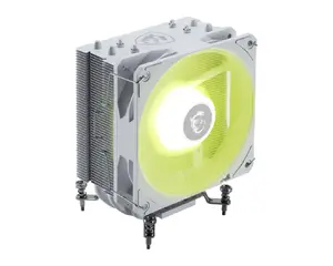 Hybrid CPU cooler MSI MAG COREFROZR AA13 WHITE 120 mm, 4 heat pipes, 240 W TDP, rifle bearing