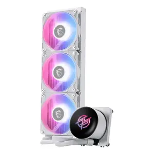 Viena korpusa šķidruma procesora dzesētājs MSI MPG CORELIQUID P13 WHITE 120 mm ventilators, atbalsts LGA 1800, balts