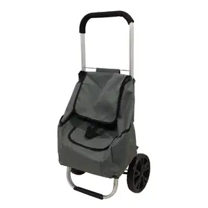 Luggage trolley BESK 9142332 with wheels — foldable transport cart for suitcases and bags