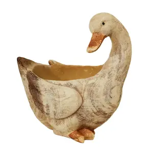 Garden decor BESK duck statue with planter 29×20×30 cm