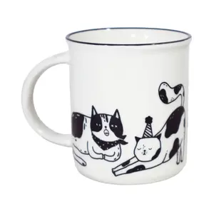 Ceramic Mug KETLER 330 ml Cats — ceramic coffee cup with cat design, 330ml