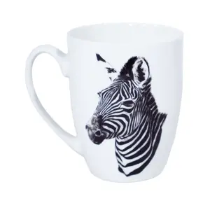 Ceramic mug KETLER Zebra 350 ml — ceramic beverage cup, 350 ml capacity