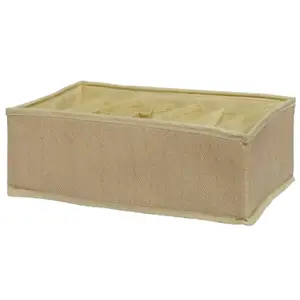 Storage box BESK 9142882, 32×16×11 cm, 7 compartments, beige