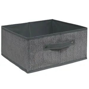 Storage box BESK 9142912, 31×31×15 cm, grey, plastic