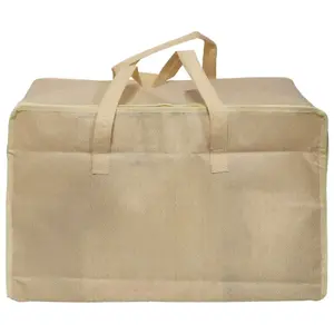 Storage bag BESK 9143049 50×30×25 cm Beige – soft fabric organiser for home and travel