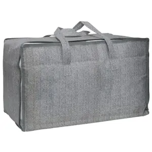 Storage bag BESK 9143056 50×30×25 cm Grey — soft textile storage for home and travel