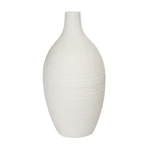 Ceramic vase ArtFlow 9142103, 14×14×28 cm, white
