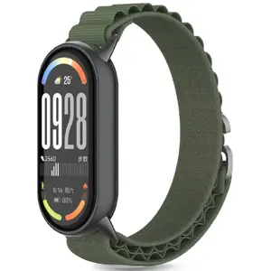 Ремешок для часов Nylon Pro Tech-Protect Xiaomi Smart Band 8/9/10 армейский зеленый