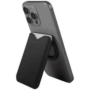 Магнитный кошелёк UNIQ Lyden Evo stand phone чёрный — магнитный кошелёк для телефона с подставкой